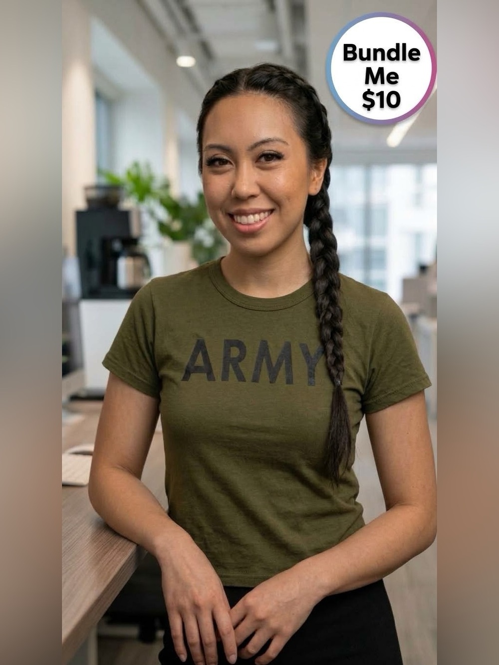 Rothco Official Military Merch "ARMY" Tee – Olive Green | Youth L / Ladies S